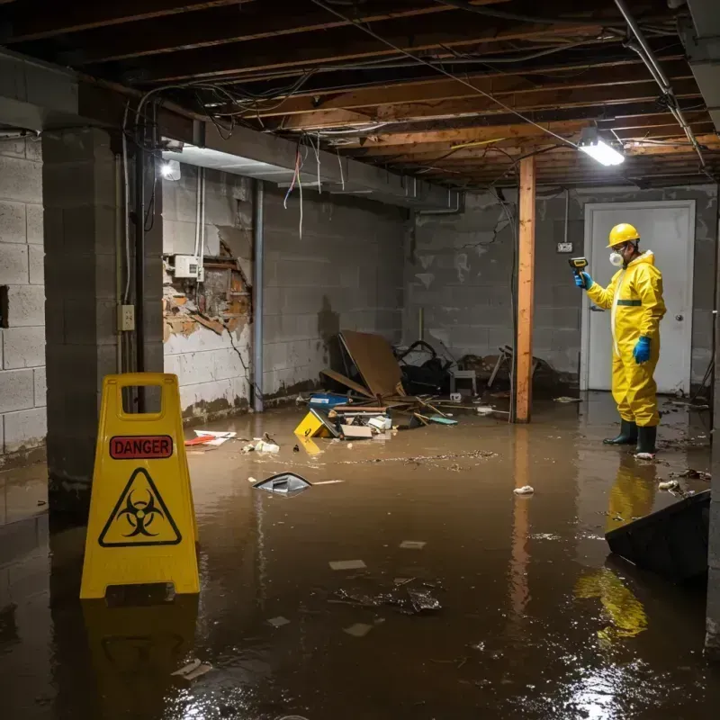 Flooded Basement Electrical Hazard in Sandusky County, OH Property